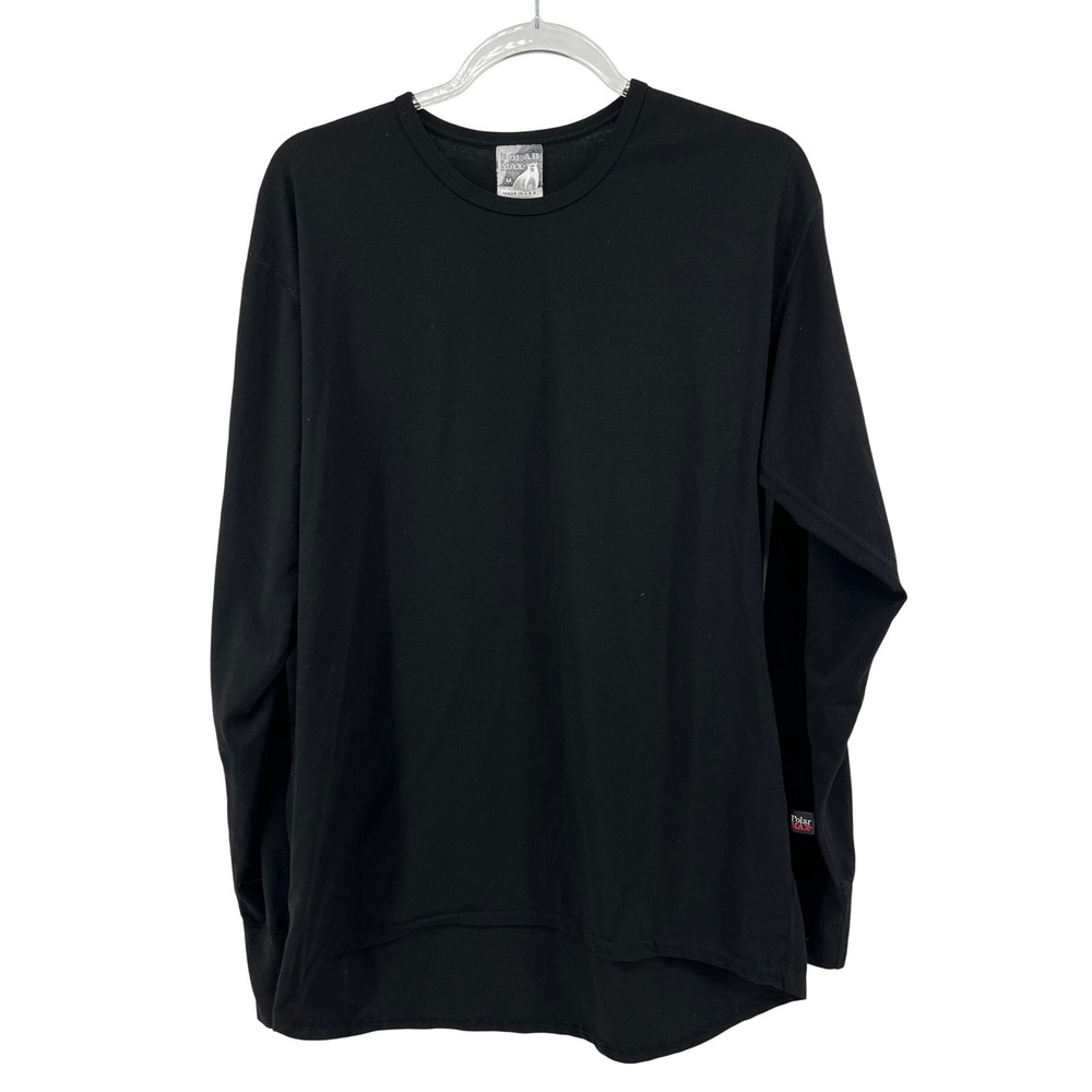 Polar Max Mens Black Long Sleeve base layer ‎ Made in USA Size Medium M